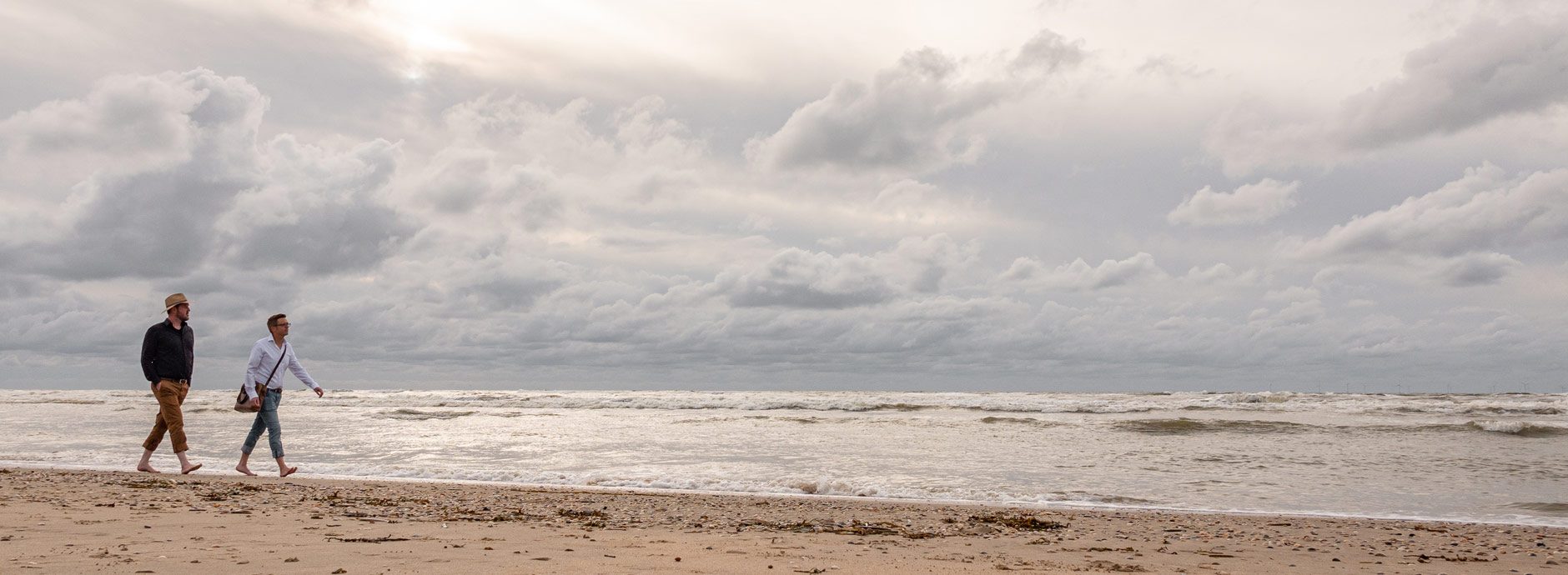 Coen Hamelink en Teunis van Wijngaarden aan zee voor Webdesign aan Zee
